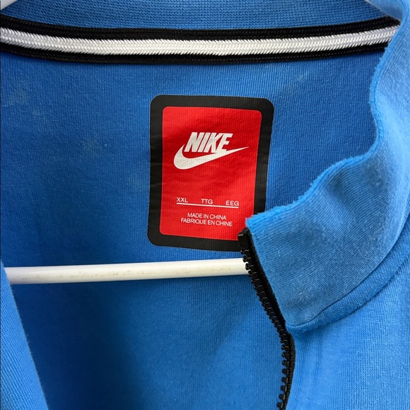 Nike Tech Men's Fleece Windrunner Full-Zip Jacket Light Blue Black Size 2XL - Picture 5 of 11